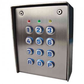 Clavier à code filaire coffre inox en saillie SU2SABTMG touches métal en applique - 12/24V AC/DC - 60 codes - 2 relais Clavier à code filaire coffre inox en saillie SU2SABTMG touches métal en applique - 12/24V AC/DC - 60 codes - 2 relais