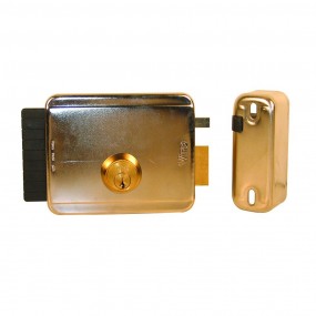 Serrure électrique droite à pêne rentrant avec cylindre rond 60 mm même clé V97DMC Serrure électrique droite à pêne rentrant avec cylindre rond 60 mm même clé V97DMC