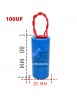 Condensateur de démarrage avec coque en plastique, cellule électrolytique, CD60, 450V, 450ylique, 100UF 80x35mm