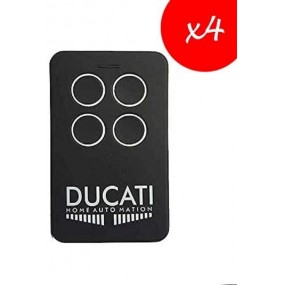 Ducati 6208 Lot De 4 Émetteurs Portatifs À 4 Boutons Avec Télécommande 433,92 Mhz Pour Transmission De Portail Ducati 6208 Lot De 4 Émetteurs Portatifs À 4 Boutons Avec Télécommande 433,92 Mhz Pour Transmission De Portail