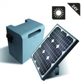 Kit solaire photovoltaique pour alimentation 24V avec caisson batterie Kit solaire photovoltaique pour alimentation 24V avec caisson batterie