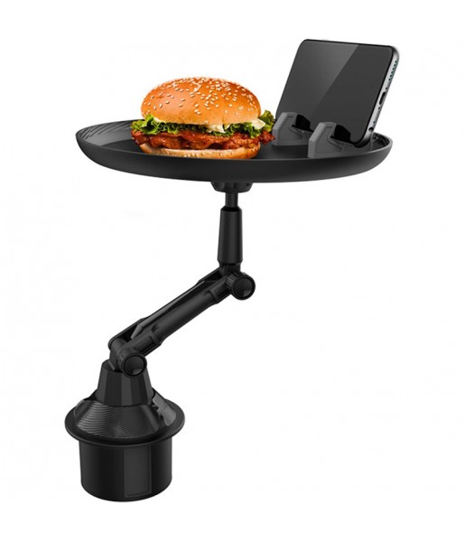 Support Voiture 360° – Plateau Gobelets & Téléphone avec Bras Pivotant Support Voiture 360° – Plateau Gobelets & Téléphone avec Bras Pivotant