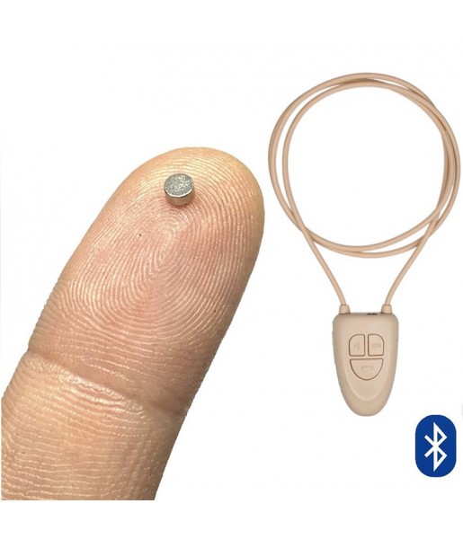 Oreillettes Bluetooth Invisibles avec Microphone, Système d'Induction Magnétique, Couleur Chair
