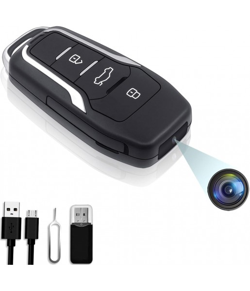 Caméra Espion Voiture 1080P, Audio/Vidéo, Détection Mouvement, 8h Autonomie, 64Go Mémoire Intégrée Caméra Espion Voiture 1080P, Audio/Vidéo, Détection Mouvement, 8h Autonomie, 64Go Mémoire Intégrée