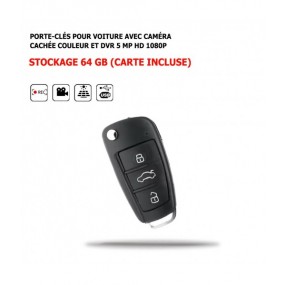 Porte-clés Voiture Avec Caméra Cachée Couleur DVR 5