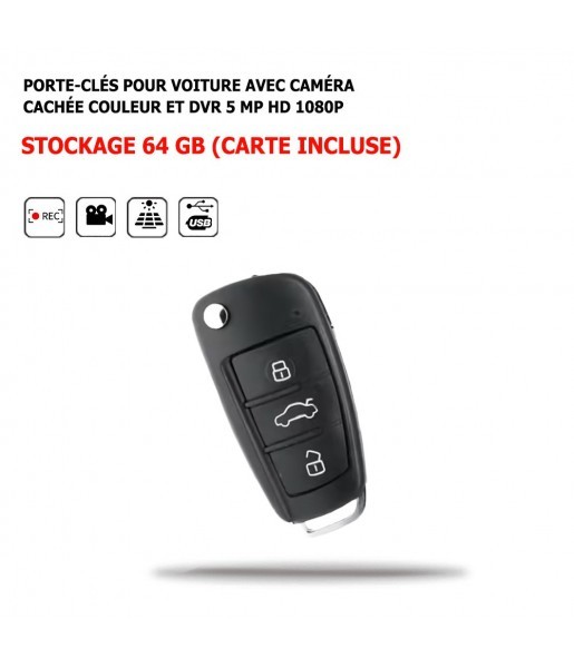 Porte-clés Voiture Avec Caméra Cachée Couleur DVR 5 Porte-clés Voiture Avec Caméra Cachée Couleur DVR 5