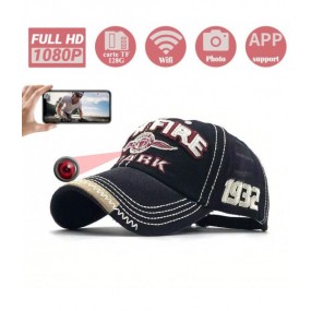 Mini caméra HD 1080P Casquette Noir Chapeau