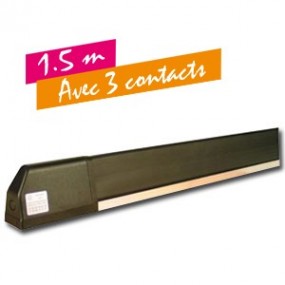 Tranche de sécurité homologuée, prémontée et redécoupable avec 3 contacts - 1.5 mètres Tranche de sécurité homologuée, prémontée et redécoupable avec 3 contacts - 1.5 mètres