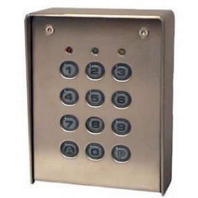 Clavier à codes filaire avec boîtier inox et touches ABS - 12/24V Clavier à codes filaire avec boîtier inox et touches ABS - 12/24V