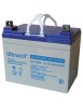 Batterie rechargeable accumulateur solaire energie electrique - 12v 35ah - plomb gel - (195x130x180mm)