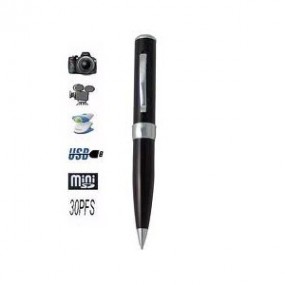 Stylo avec caméra cachée couleur et DVR - Détecteur de son - Carte micro SD jusqu'à 32 Go