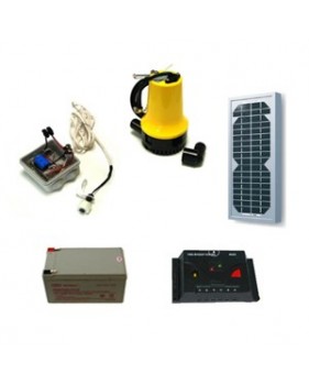 Kit vide cave ou vide cale solaire complet 70 L/min avec flotteur