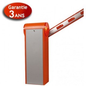 Barrière levante en acier zingué - 4m - 5 Secondes - 24V - avec feu clignotant intégré Barrière levante en acier zingué - 4m - 5 Secondes - 24V - avec feu clignotant intégré