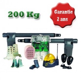 Kit a battants confort, bloquant, 230V, longueur vantail 2 m max, poids vantail 200 kg Kit a battants confort, bloquant, 230V, longueur vantail 2 m max, poids vantail 200 kg