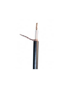 Câble coaxial noir 75 ohm -  Ø6mm - 100m