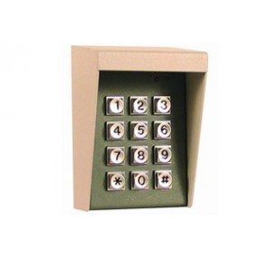 Clavier radio à codes 9V -1 code maître - 8 codes esclaves - boîtier métal Clavier radio à codes 9V -1 code maître - 8 codes esclaves