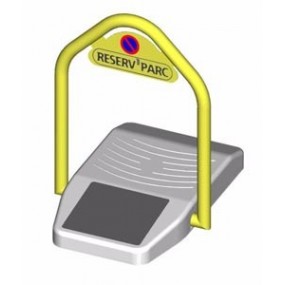 Arceau réservation parking à énergie solaire - autonome - option clé pompier + télécommande Arceau réservation parking à énergie solaire - autonome - option clé pompier + télécommande