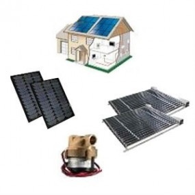 KIT 12 Volts complet capteur a  tubes sous vide avec circulateur et 2 panneaux solaire 10 Watts KIT 12 Volts complet capteur a  tubes sous vide avec circulateur et 2 panneaux solaire 10 Watts