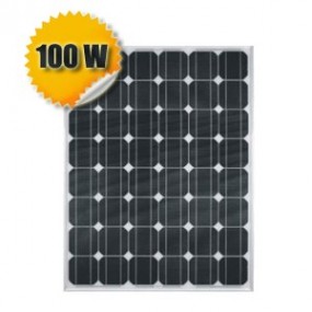 Panneau solaire monocristallin haut rendement 100 Watts 12 Volts Panneau solaire monocristallin haut rendement 100 Watts 12 Volts