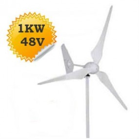 Eolienne terrestre 1KW 48V complète nouvelle génération Eolienne terrestre 1KW 48V complète nouvelle génération
