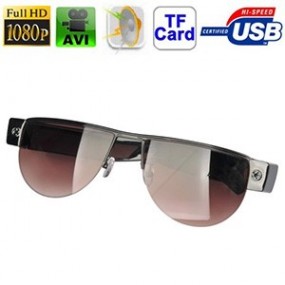 Lunette de soleil avec caméra cachée couleur HD 1080p + DVR - 5 mégapixels - Jusqu’à 32 Go