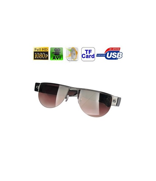 Lunette de soleil avec caméra cachée couleur HD 1080p + DVR - 5 mégapixels - Jusqu’à 32 Go Lunette de soleil avec caméra cachée couleur HD 1080p + DVR - 5 mégapixels - Jusqu’à 32 Go