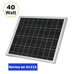 Panneau solaire 40W monocristallin norme en 61215 Panneau solaire 40W monocristallin norme en 61215