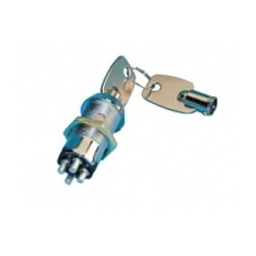 Serrure électrique marche arrêt 4 plots 2 clefs rondes Serrure électrique marche arrêt 4 plots 2 clefs rondes