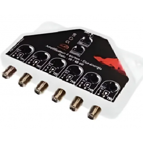 Amplificateur Répartiteur TV TNT UHF Réglable HD ELAP 1 Entrée - 6 Sorties