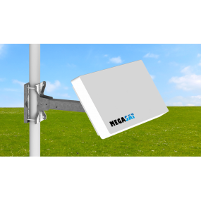 Antenne Satellite Plate D2 - LNB Twin Intégré 60dB + Kit de Fixation