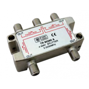 Répartiteur TV satellite UHF/VHF/FM d’intérieur 1 entrée 4 sorties