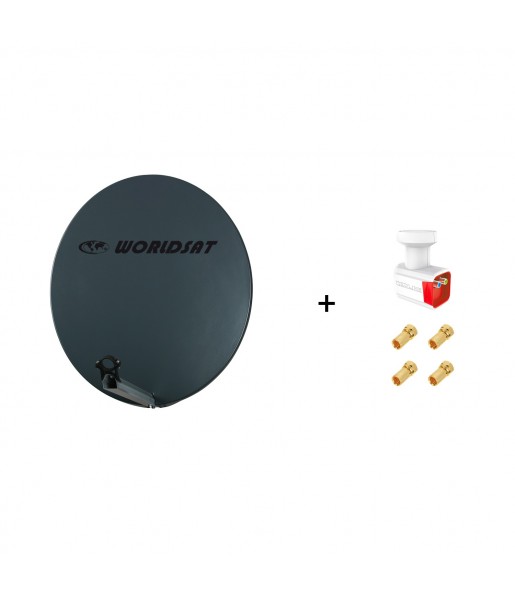 Antenne Parabole Fibre SMC 85 cm Anthracite WORLDSAT + LNB Twin Antenne Parabole Fibre SMC 85 cm Anthracite WORLDSAT + LNB Twin