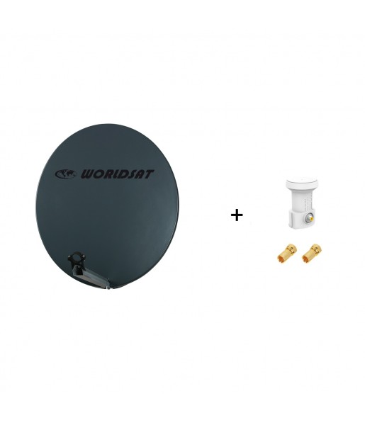 Antenne Parabole Fibre SMC 85 cm Anthracite WORLDSAT + LNB Single Antenne Parabole Fibre SMC 85 cm Anthracite WORLDSAT + LNB Single