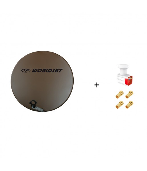 Antenne Parabole Fibre SMC 75 cm Marron WORLDSAT + LNB Twin Antenne Parabole Fibre SMC 75 cm Marron WORLDSAT + LNB Twin