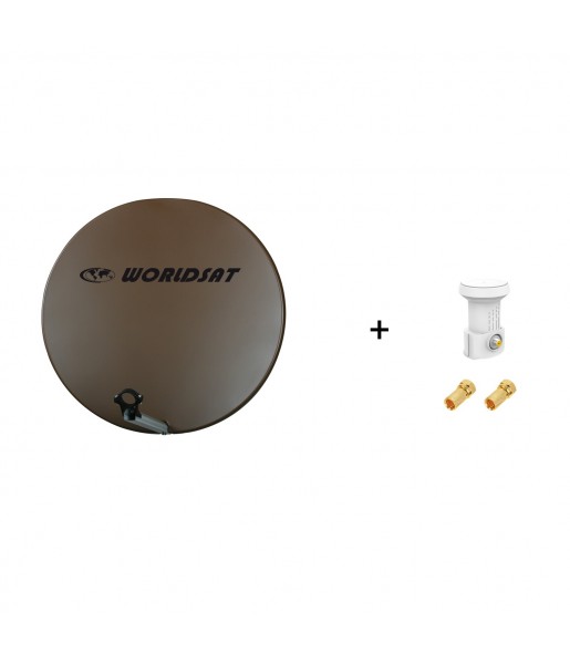 Antenne Parabole Fibre SMC 75 cm Marron WORLDSAT + LNB Single Antenne Parabole Fibre SMC 75 cm Marron WORLDSAT + LNB Single