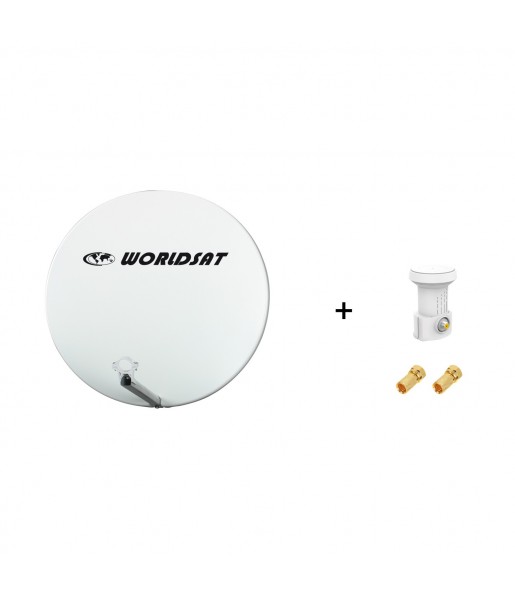 Antenne Parabole Fibre SMC 75 cm Beige WORLDSAT + LNB Single Antenne Parabole Fibre SMC 75 cm Beige WORLDSAT + LNB Single