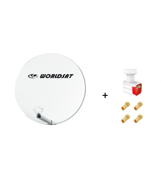 Antenne Parabole Fibre SMC 60 cm Beige WORLDSAT + LNB Twin Antenne Parabole Fibre SMC 60 cm Beige WORLDSAT + LNB Twin