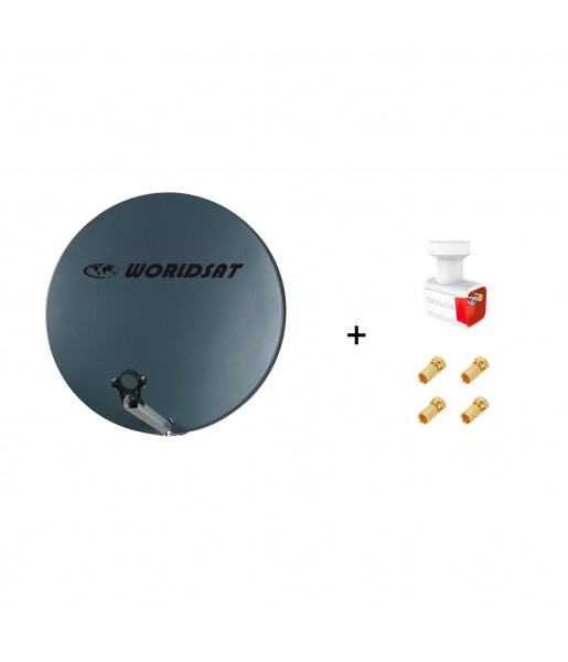 Antenne Parabole Fibre SMC 60 cm Anthracite WORLDSAT + LNB Twin Antenne Parabole Fibre SMC 60 cm Anthracite WORLDSAT + LNB Twin