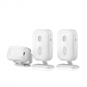 Pack 2 Sonnettes de porte Sans fil + Capteur de mouvement infrarouge