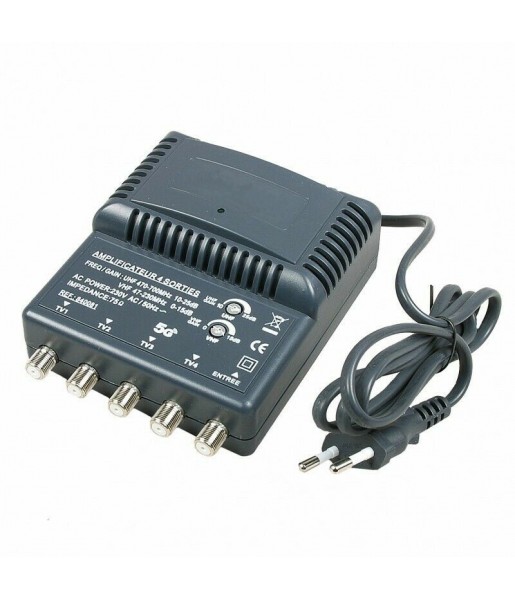 AMPLIFICATEUR TNT BLINDE 1 entrée 4 SORTIES gain UHF 25dB AMPLIFICATEUR TNT BLINDE 1 entrée 4 SORTIES gain UHF 25dB
