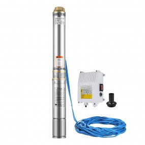 Pompe à Eau De Puits Profond Submersible Immergée Câble 20m 2.2kw 2200 W Max.14000l/h