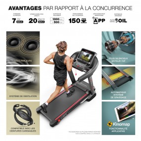 Tapis de course pliable professionnel connecté F37