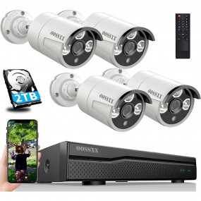 Kit système de caméra de sécurité HD sans fil NVR 8CH + 4 4CH