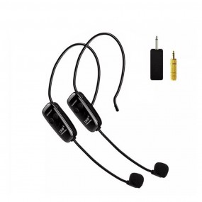 Set 2 microphone sans fil UHF 50 mètres, batterie 6 heures