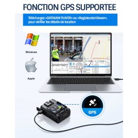 Caméra-piéton d'intervention GPS professionnel HD 2160P 128Go