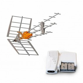 Pack Antenne TNT TELEVES DAT HD BOSS UHF Gain 42dB