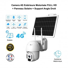 Camera 4G extérieur motorisée FULL HD Solaire, Vision 92 IR nano SIM 300Mo offert