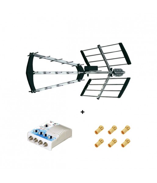 Antenne Trinappe TNT UHF Elap Clever + Amplificateur TV TNT Antenne Trinappe TNT UHF Elap Clever + Amplificateur TV TNT