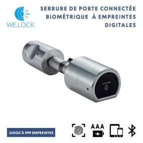 Serrure de Porte Connectée We.Lock Biométrique à 999 Empreintes Digitales avec Ouverture Bluetooth + Application iOS Android Serrure de Porte Connectée We.Lock Biométrique à 999 Empreintes