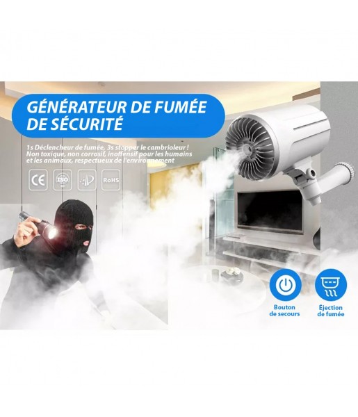 Générateur de fumée Machine à brouillard de sécurité Fumigène Blanc Générateur de fumée Machine à brouillard de sécurité Fumigène Blanc